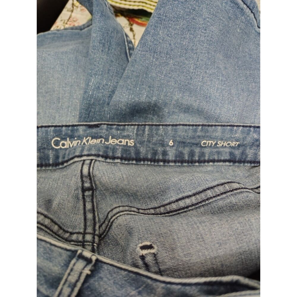Calvin Klein Blue Denim Bermuda Shorts - Picture 4 of 5